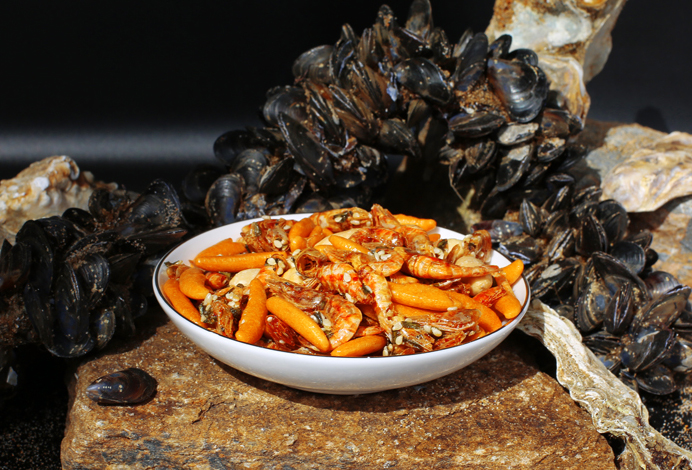 坚果樱花虾摄影